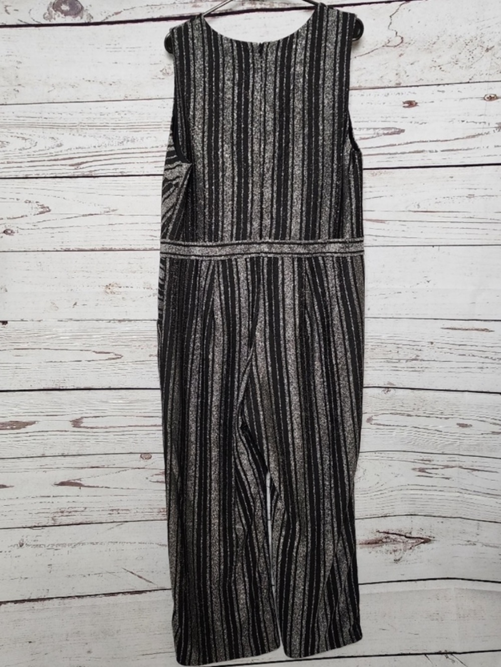 Monteau Metallic Striped Jumpsuit 2X NWT Plus Size - Picture 4 of 4